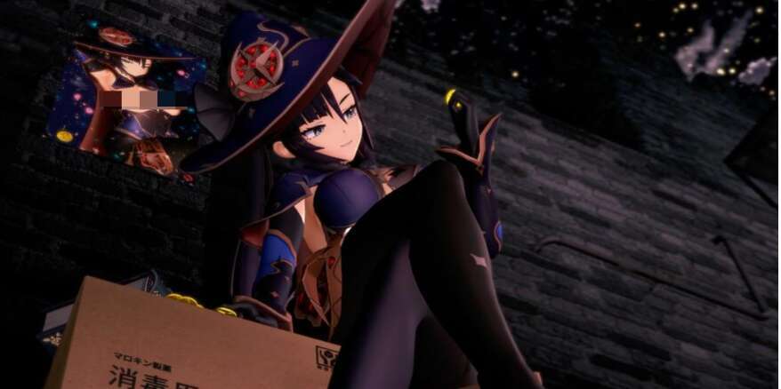 【3D同人视频/全动态】 二乃+莫娜 性感黑丝双马尾少女黑色巨根激情后入中出【1V+829M】