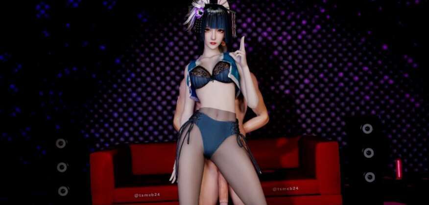 【3D同人视频/全动态/VAM】天使没翅膀：镜 摩托摇加特林 极品黑丝御姐骑乘爆肏中出【1V+1.9G】